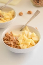 Vanilla Kefir Apple Parfait (in a bowl)