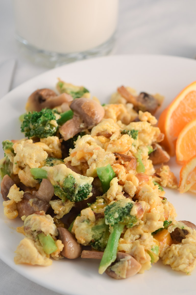 Fresh Vegetable Egg Scramble - My Homemade Heaven